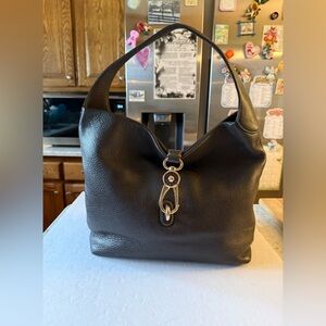 Dooney Bourke Belvedere Dark Chocolate Brown Leather Hobo Shoulderbag